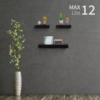 NAYSAYE Étagères Flottantes Murales en Bois avec Supports Invisibles pour Salle de Bain Chambre Salon Cuisine, Multicolore