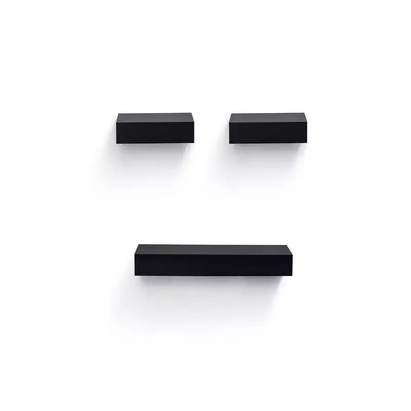 NAYSAYE Étagères Flottantes Murales en Bois avec Supports Invisibles pour Salle de Bain Chambre Salon Cuisine, Multicolore