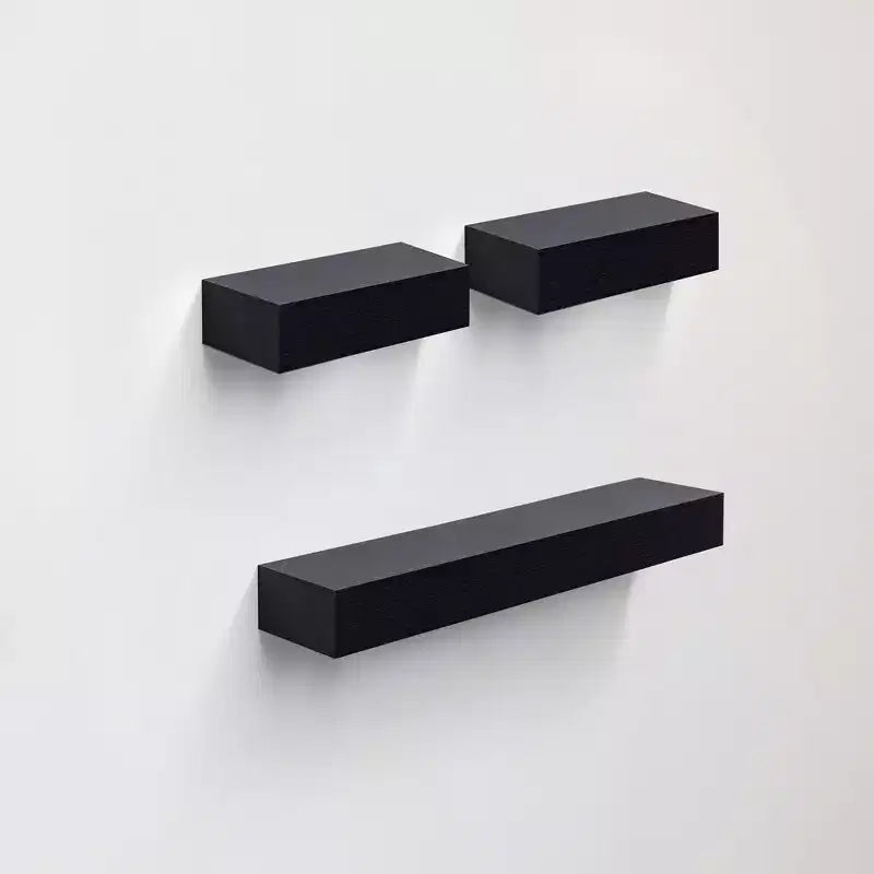NAYSAYE Étagères Flottantes Murales en Bois avec Supports Invisibles pour Salle de Bain Chambre Salon Cuisine, Multicolore
