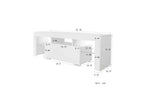 Meuble TV avec lumières LED, étagère de rangement ouverte pour consoles de jeux, console multimédia pour chambre et salon