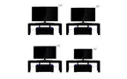 Meuble TV avec lumières LED, étagère de rangement ouverte pour consoles de jeux, console multimédia pour chambre et salon