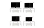 Meuble TV avec lumières LED, étagère de rangement ouverte pour consoles de jeux, console multimédia pour chambre et salon