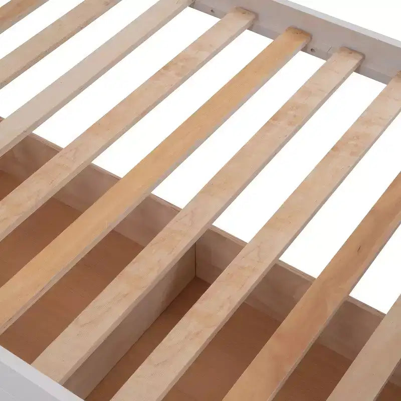 Luxystar Lit superposé jumeau sur jumeau avec 3 tiroirs et étagères pour appartement et dortoir