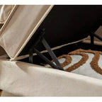 Chaise longue en velours Laurel GDFStudio avec pieds en métal et rangement