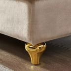Chaise longue en velours Laurel GDFStudio avec pieds en métal et rangement