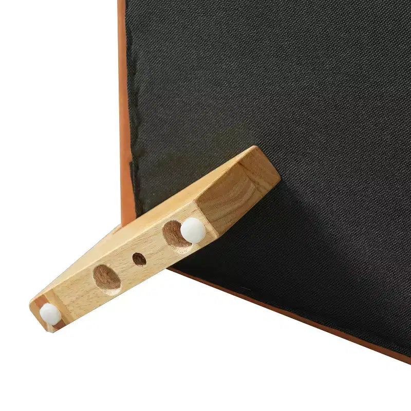 Pouf carré moderne en bois rembourré en bouclette Thanyarat de Christopher Knight Home