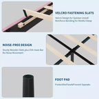 Cadre de lit double, lit plateforme avec tête de lit de rangement capitonnée en velours côtelé réglable et station de charge, support en métal robuste, rose