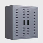 Wall Mounted Steel Hanging Cabinet Storage Cabinet Industrial Style Tool Cabinets with 2 Doors and Adjustable Shelf
