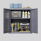 Meuble de Rangement Mural en Acier – Armoire de Rangement de Style Industriel avec 2 Portes et Étagère Réglable