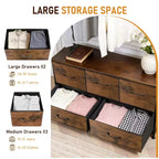 Commode à 5 tiroirs en tissu – Solution de rangement spacieuse – Commode de chambre moderne – Organisateur à cadre métallique – Grands tiroirs amovibles