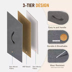 Commode à 5 tiroirs en tissu – Solution de rangement spacieuse – Commode de chambre moderne – Organisateur à cadre métallique – Grands tiroirs amovibles
