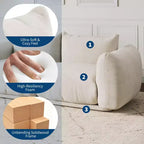 Ensemble de canapé modulaire composé de 2 causeuses, canapé nuage en chenille avec assise profonde, sans structure, pour salon, petit espace