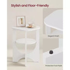 Table d'appoint VASAGLE, petite table de bout à 2 niveaux, table de chevet avec étagère inférieure pour petits espaces, salon, chambre