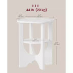 Table d'appoint VASAGLE, petite table de bout à 2 niveaux, table de chevet avec étagère inférieure pour petits espaces, salon, chambre