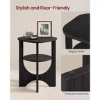 Table d'appoint VASAGLE, petite table de bout à 2 niveaux, table de chevet avec étagère inférieure pour petits espaces, salon, chambre