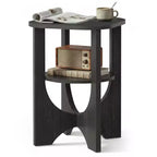 VASAGLE Side Table, 2 Tier Small Accent End Table, Nightstand with Lower Shelf for Small Spaces, Living Room, Bedroom