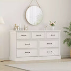 Commode à tiroirs à niveaux multiples, bahut moderne du milieu du siècle, poignée métallique, pour salon, entrée