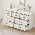 Commode à tiroirs à niveaux multiples, bahut moderne du milieu du siècle, poignée métallique, pour salon, entrée