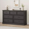 Multi-Tier Drawer Storage Cabinet, Mid Century Modern Chest, Metal Handle, for Living Room, Entryway