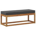 vidaXL Outdoor Stoolbench Natural and Anthracite Solid Acacia Wood