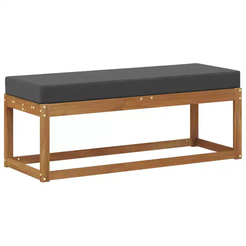 vidaXL Outdoor Stoolbench Natural and Anthracite Solid Acacia Wood