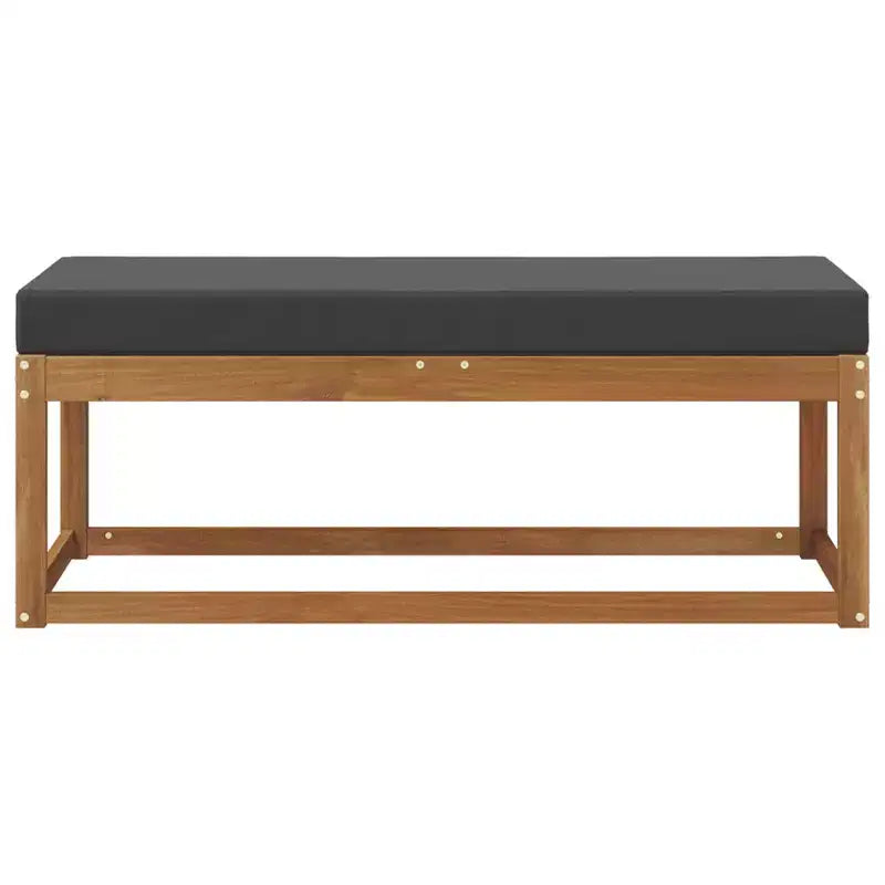 vidaXL Banc/tabouret d'extérieur en bois d'acacia massif naturel et anthracite