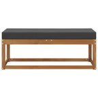 vidaXL Banc/tabouret d'extérieur en bois d'acacia massif naturel et anthracite