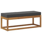 vidaXL Banc/tabouret d'extérieur en bois d'acacia massif naturel et anthracite