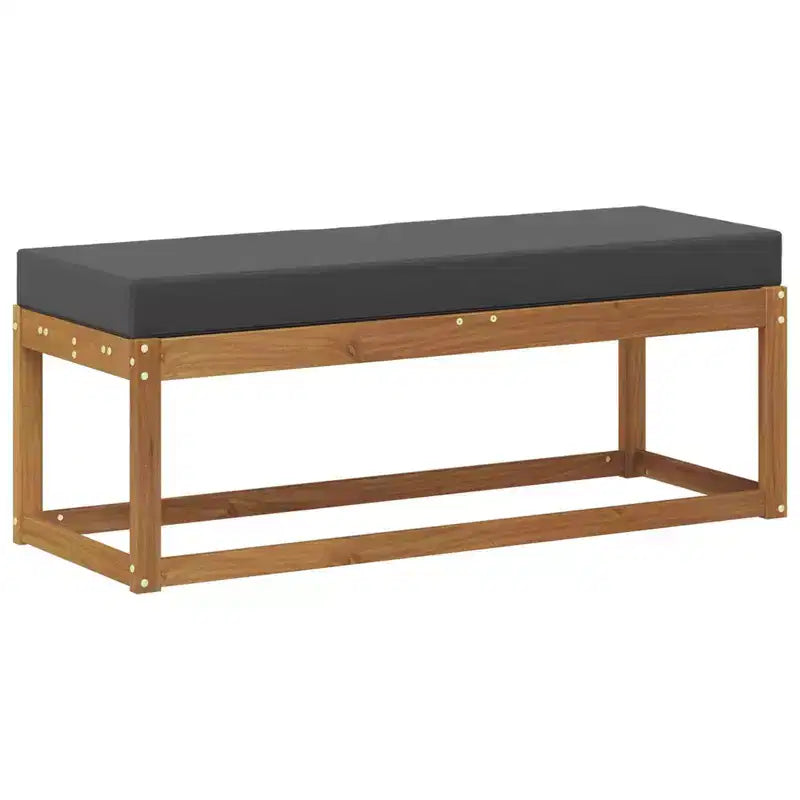 vidaXL Banc/tabouret d'extérieur en bois d'acacia massif naturel et anthracite