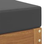 vidaXL Banc/tabouret d'extérieur en bois d'acacia massif naturel et anthracite