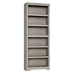 75 Étagère haute de ferme, bibliothèque ouverte à 6 niveaux avec étagères réglables, organisateur de rangement autoportant anti-basculement pour bureau à domicile et chambre