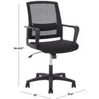 Chaise de bureau réglable Christine - Noire - SEI