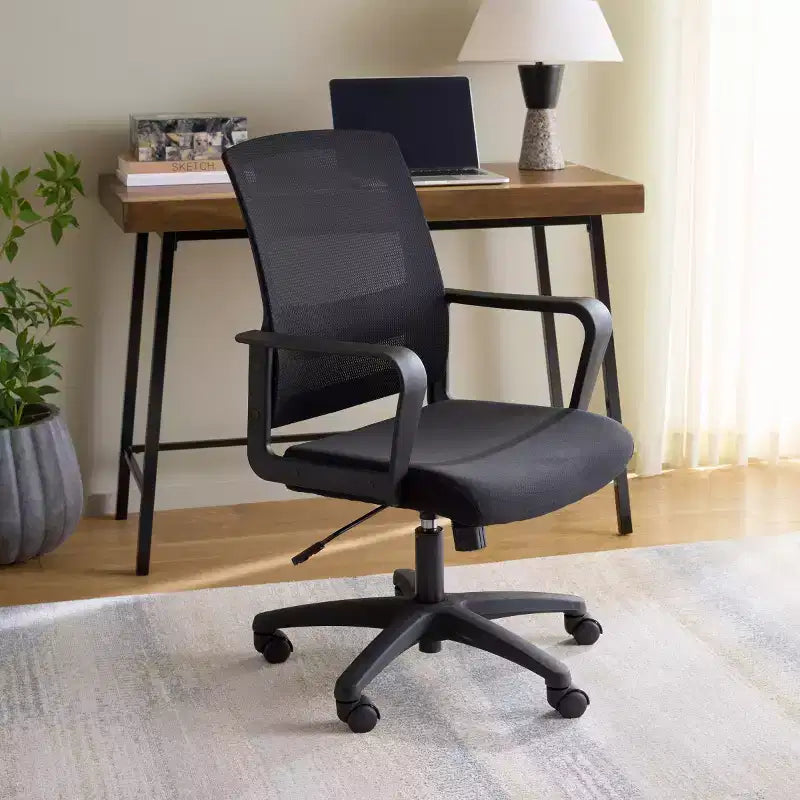 Chaise de bureau réglable Christine - Noire - SEI