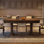 Table à manger rectangulaire moderne de 180 cm pour 6 à 8 personnes - Table en bois avec deux grands tiroirs de rangement - Cadre robuste - Étanche et résistante à la chaleur