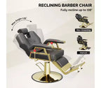 Fauteuil de barbier inclinable hydraulique robuste professionnel Karl Home