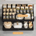 1 Organisateur de placard extensible, coulissant et réglable en largeur, 3 rails, grande taille