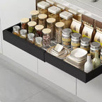 1 Organisateur de placard extensible, coulissant et réglable en largeur, 3 rails, grande taille