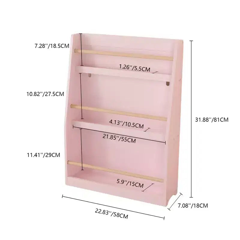 Étagère à livres FurnitureR pour enfants avec présentation frontale, étagère de rangement à 3 niveaux pour tout-petits, bibliothèque organisateur en bois pour chambre à coucher, salle de jeux