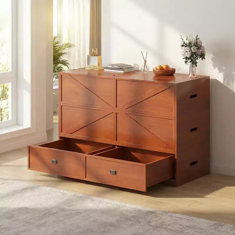 Lit escamotable Mjkone avec canapé, convertible en lit d'appoint, capacité de 500 kg et tiroirs de rangement
