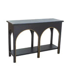 GDFStudio Wilona Table console moderne en bois de paulownia de 47 po avec étagère inférieure