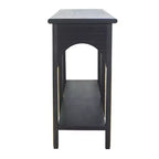 GDFStudio Wilona Table console moderne en bois de paulownia de 47 po avec étagère inférieure