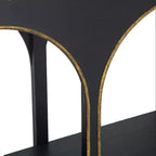 GDFStudio Wilona Table console moderne en bois de paulownia de 47 po avec étagère inférieure