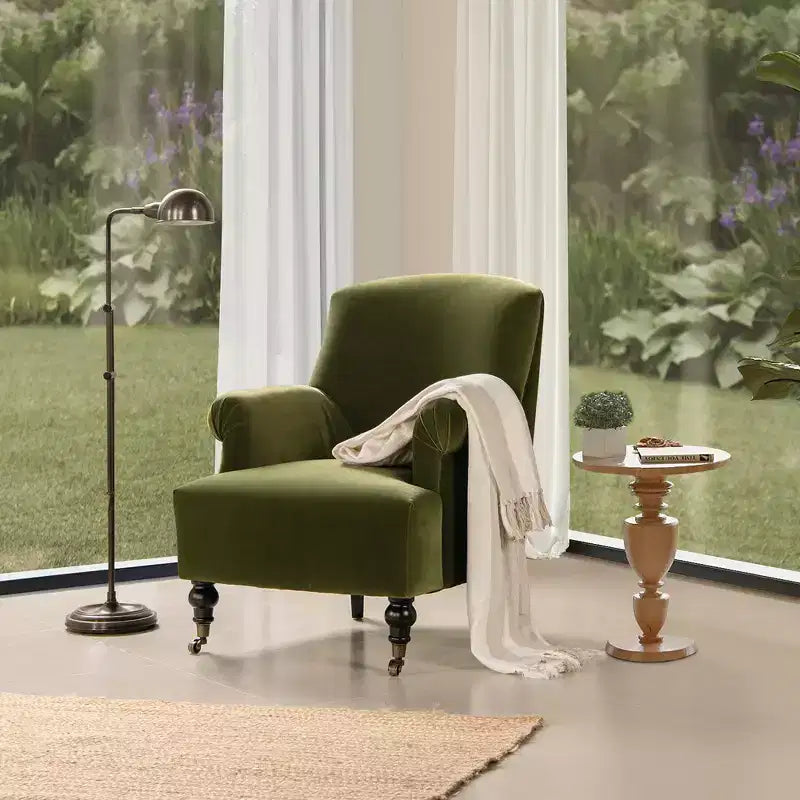 Fauteuil d'appoint Jennifer Taylor Home Eloise 30 avec accoudoirs plissés