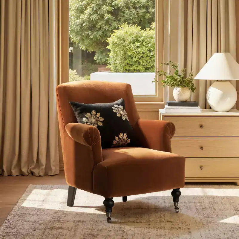 Fauteuil d'appoint Jennifer Taylor Home Eloise 30 avec accoudoirs plissés