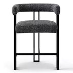 Tabourets de bar rembourrés modernes à hauteur de comptoir, tabourets de 24 pouces pour îlot de cuisine avec dossier, chaises de comptoir en tissu pour salle à manger ou bar à la maison - Panipeachy