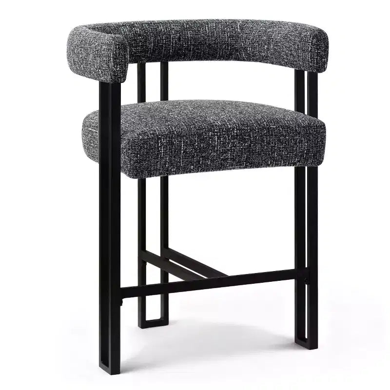 Tabourets de bar rembourrés modernes à hauteur de comptoir, tabourets de 24 pouces pour îlot de cuisine avec dossier, chaises de comptoir en tissu pour salle à manger ou bar à la maison - Panipeachy