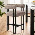 Tabourets de bar rembourrés modernes à hauteur de comptoir, tabourets de 24 pouces pour îlot de cuisine avec dossier, chaises de comptoir en tissu pour salle à manger ou bar à la maison - Panipeachy