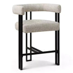 Tabourets de bar rembourrés modernes à hauteur de comptoir, tabourets de 24 pouces pour îlot de cuisine avec dossier, chaises de comptoir en tissu pour salle à manger ou bar à la maison - Panipeachy