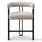 Tabourets de bar rembourrés modernes à hauteur de comptoir, tabourets de 24 pouces pour îlot de cuisine avec dossier, chaises de comptoir en tissu pour salle à manger ou bar à la maison - Panipeachy