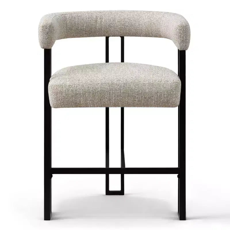 Tabourets de bar rembourrés modernes à hauteur de comptoir, tabourets de 24 pouces pour îlot de cuisine avec dossier, chaises de comptoir en tissu pour salle à manger ou bar à la maison - Panipeachy